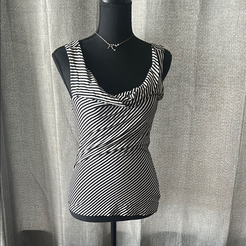 White House Black Market Asymmetrical Fitted Tank Top